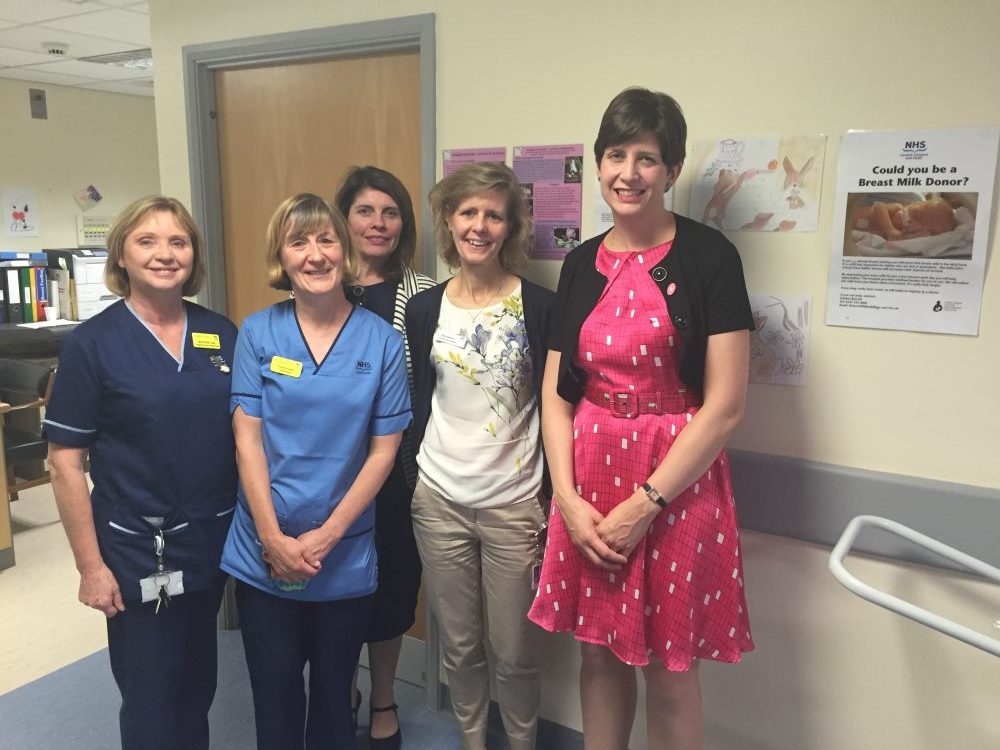 Thewliss visits Princess Royal Maternity wards