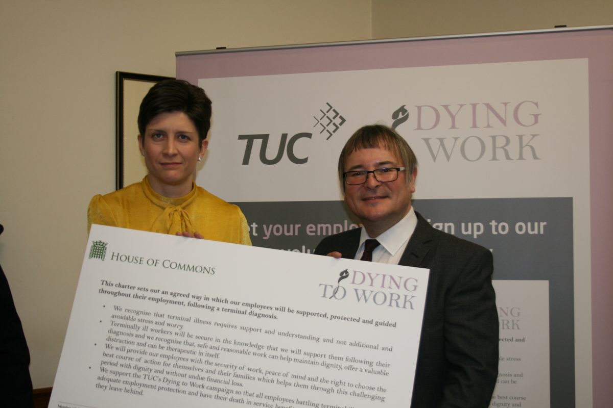 Alison Thewliss MP supports the TUC’s Dying to Work Charter