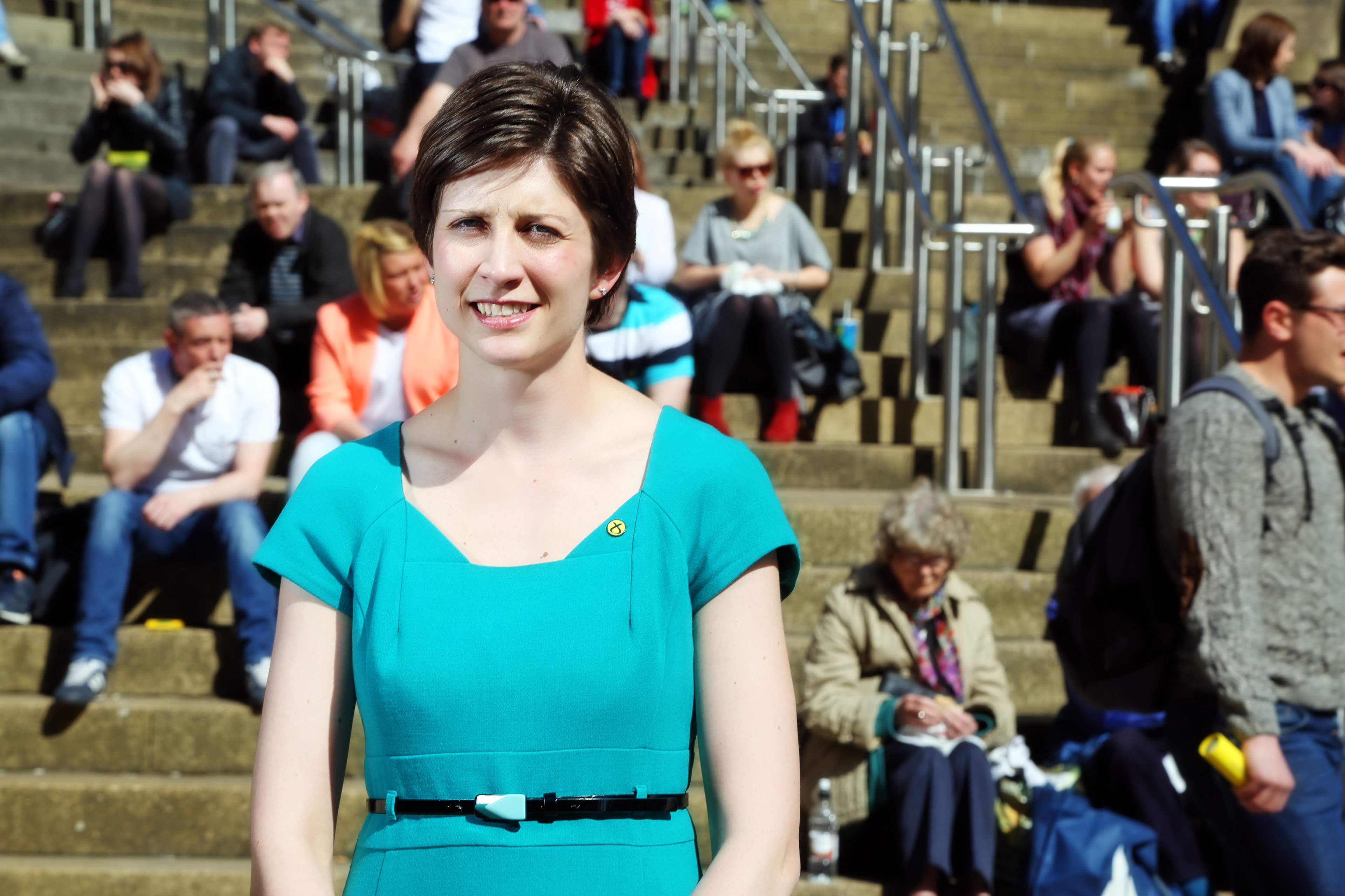Alison Thewliss MP at Buchanan Street Steps