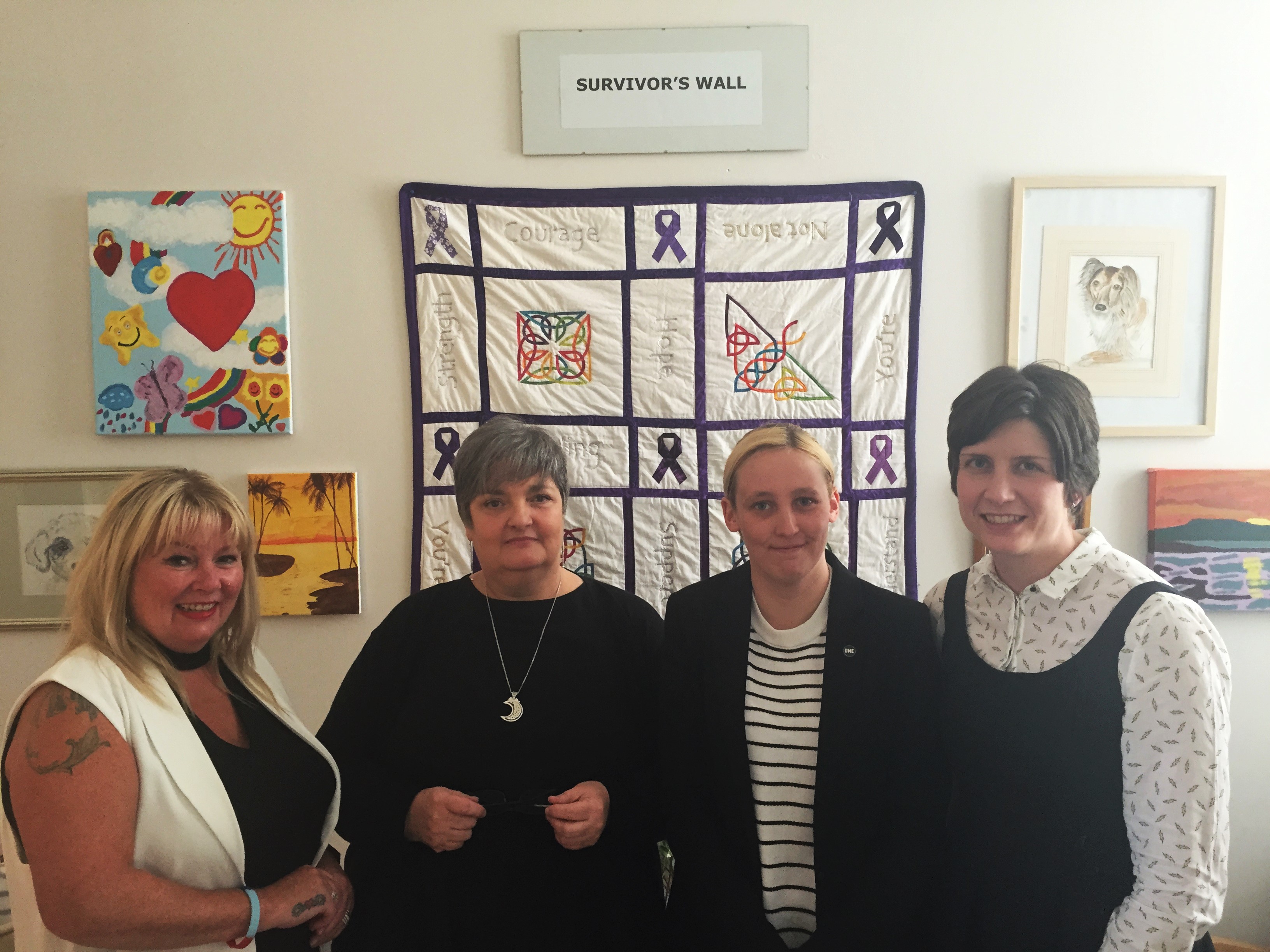 Alison Thewliss MP with Mhairi Black MP and representatives of Glasgow Rape Crisis Centre