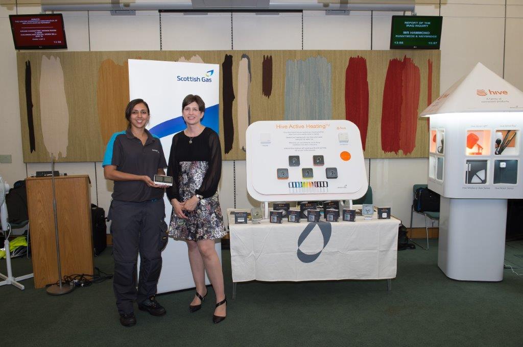 Alison Thewliss MP meeting representatives from British Gas in Parliament.