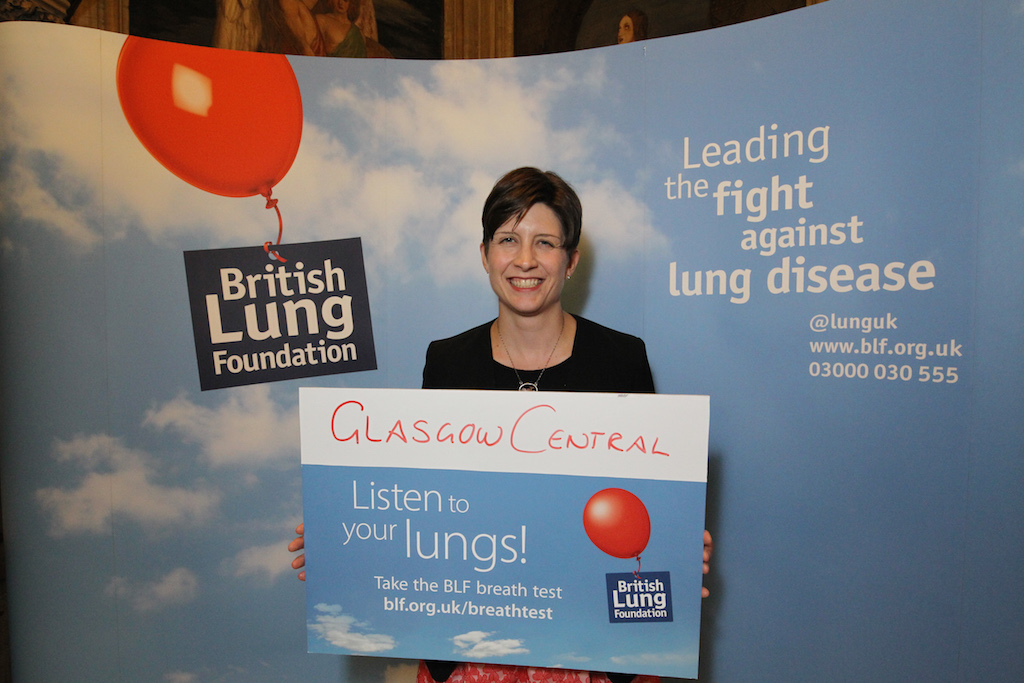 Alison Thewliss MP supporting the British Lung Foundation